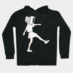 Coder girl computer head Hoodie